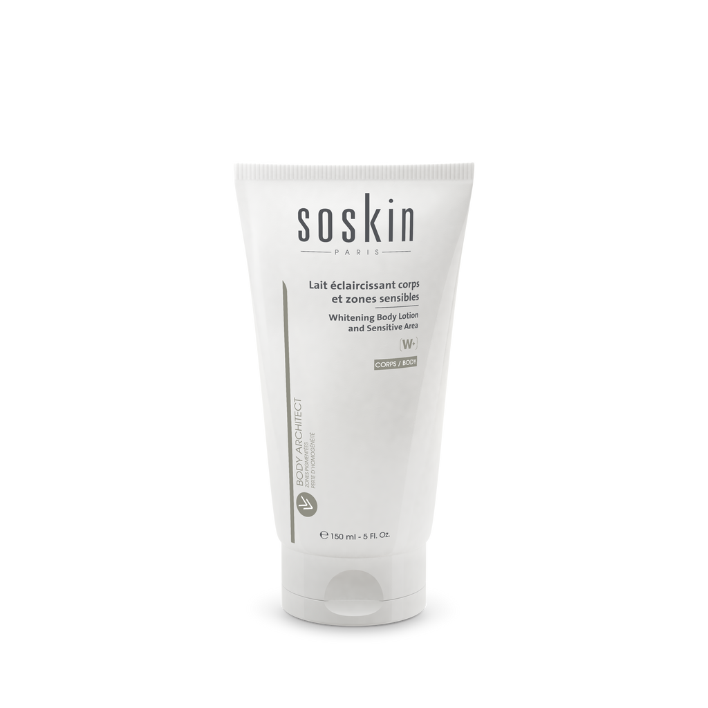 Soskin Whitening Body Lotion tube on a white background